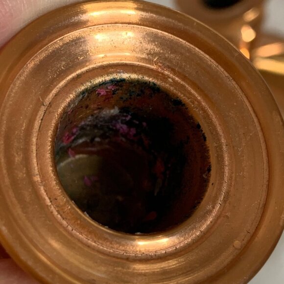 Vintage Coppercraft Guild Candlestick Holders Set Of 2 Weighted Bottom 4” - Picture 6 of 7